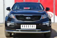 Защита переднего бампера d63 (секции) 42 (дуга) для KIA SPORTAGE 2010-2015