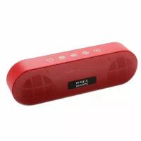 Колонка с Bluetooth 5.0 Magic Acoustic SK1019R, Evolution, USB, FM-радио, Светодиодная подсветка, размер 209х69,8х63,8 мм, 2х5 Вт, красный