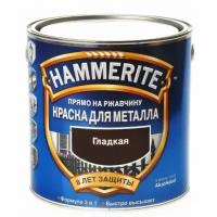 Краска для метала, прямо на ржавчину Hammerite синяя RAL 5010 0,75л