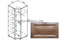 Классика Шкаф угловой с зеркалом Ш-УГ-Z (Размеры (ШxВxГ), мм: 820х2126х820, Цвет: орех (МДФ-рамка))