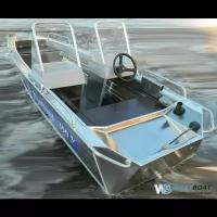 Лодка алюминиевая Wyatboat-390У с 2 консолями