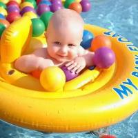 Надувной круг intex My Baby Float желтый 67 см от 1-2 года