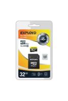 Карта памяти Exployd Micro SDXC Card Elite Series 32GB Class 10 UHS-I (45 MB/s) с адаптером SD