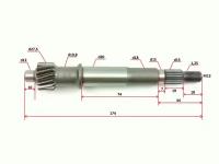 Вал редуктора первичный 157QMJ 150см3 с реверсом