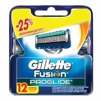 Сменные кассеты для бритья Gillette 12 шт, "Fusion ProGlide", для мужчин