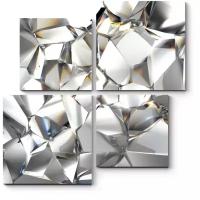 Модульная картина Picsis Сияние серебра (50x50)