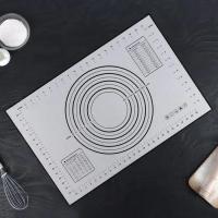 Силиконовый армированный коврик для выпечки в духовке с разлиновкой 60×40 см