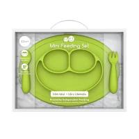 Ezpz Набор детской силиконовой посуды из 3х предметов Mini Feeding Set, Лайм