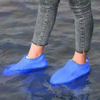 Силиконовые водонепроницаемые чехлы бахилы для обуви Baziator синие M