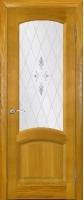 Межкомнатная шпонированная дверь Лаура дуб Capri со стеклом