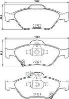 Колодки Тормозные Дисковые Передние Toyota Yaris 13-/05- Brembo арт. P83159