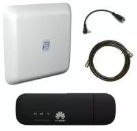 Huawei E8372 модем Wi-Fi 3G/4G LTE с направленной панельной антенной 15 dBi + кабель 5м