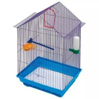 Зоомарк Клетка домик для птиц (комплект) 35х28х55 см