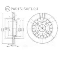 DELPHI BG3806 Диск тормозной ВАЗ 2110-2112 R14 передний вентилируемый