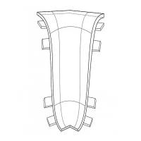 Угол внутренний для плинтуса Arbiton Indo 135 Дуб Платиновый