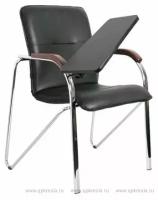 Офисный стул Самба хром со столиком (Samba T Plast) Nowystyl (Искусственная кожа V 18 кремовый)