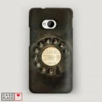 Чехол Пластиковый на HTC ONE M7 Старинный телефон
