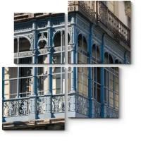 Модульная картина Picsis Украшения балкона в стиле каталонского модернизма, Барселона (50x50)