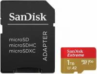 Карта памяти microSD 1Tb Class10 Sandisk Extreme + adapter SDSQXA1-1T00-GN6MA