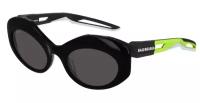 Balenciaga BB 0053S 005 55 черный, зеленый ацетат