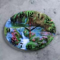 Часы настенные овальные "Водопад", 35х46 см