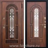 Уличные двери Входная уличная дверь Farniture VKT со стеклом и ковкой входные двери со стеклом уличные двери металлические