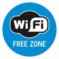 Наклейка информационная Wi-Fi free