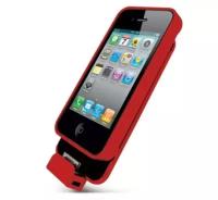 Чехол-аккумулятор с бампером в комплекте для iPhone 4/4S Elari Appolo 1 1220 mAh, цвет красный