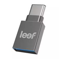Флеш-накопитель 32 Гб Leef Bridge, USB-C + USB 3.1, серый