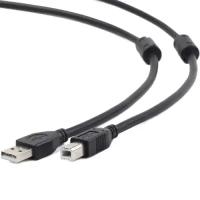 Кабель USB*2.0 Am-Bm Pro Cablexpert CCF2-USB2-AMBM-10, экран, 2 феррита - 3 метра, чёрный