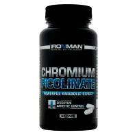 Пиколинат хрома Ironman Chromium Picolinate 200 мкг, 60 капсул / Жиросжигатель для похудения, женщин и мужчин / Снижение аппетита