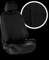 Чехлы и накидки на сиденья Автопилот Чехлы из экокожи на Honda СРВ 3 (2006-2012), цвет черный + черный