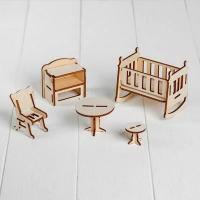Набор деревянной мебели для кукол. Конструктор Детская 2786921