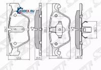 SAT ST34116858047 Колодки передние