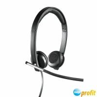 Гарнитура проводная Logitech H650E Stereo, накладные, черный (981-000519)