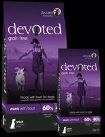 Сухой корм Devoted Grain Free беззерновой для взрослых собак, с уткой и форелью 12 кг
