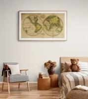 Постер «Старинная карта мира на английском» - 60х90 - Без рамки
