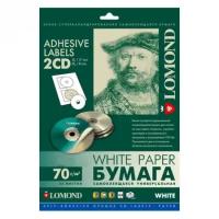 Наклейки на CD-DVD LOMOND" 50 шт, диаметры 18/117 мм, 70г/м2 (2101013)"