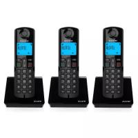 Радиотелефон Alcatel S230 Trio BLACK ( 3 трубки в комплекте, цв.чёрный )