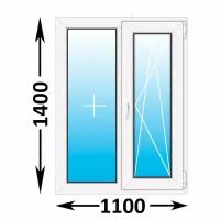 Пластиковое окно Veka WHS двухстворчатое 1100x1400 (ширина Х высота) (1100Х1400)