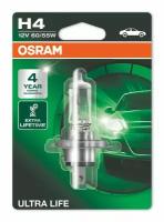 Лампа 64193ULT-01B H4 12V 60/55W P43t (3+1 года гарантии) ULTRA LIFE OSRAM