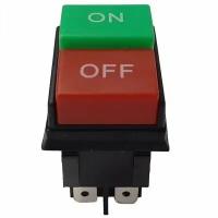 Переключатель QY604-201N-B (131G) кнопочный ON-OFF 30A 250VAC для электроинструмента