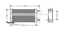 AVA MS6108 Радиатор отопителя Mercedes G-Class (W461 W463)