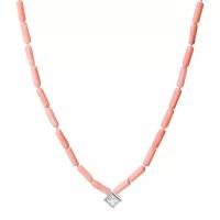 Serebriciti Jewelry Колье-чокер из коралла с серебряной подвеской