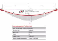 Лист №2 Рессора задняя для ПАЗ 4230 Аврора 14 листов