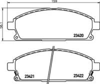 Колодки дисковые передние для nissan patfinder 97 /x-trail 97 Nisshinbo NP2009