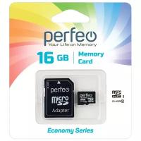 Карта памяти MicroSD 16гб Perfeo PF16GMCSH10AES