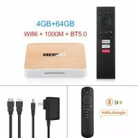 ТВ-приставка Mecool KM6 Deluxe Edition, Android 10, 4 ГБ, 64 ГБ, Wi-Fi Voice Remote