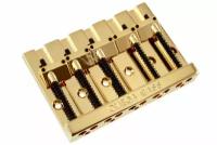 Бридж для 5-струнной бас-гитары Omega 5-String Bass Bridge BB-3360-002, золото