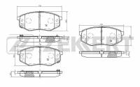 Колодки тормозные Hyundai IX35 10-, I40 10-; Kia Soul 14- Sportage III (SL) 10- 2WD передние Zekkert